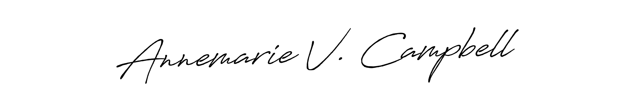 Make a beautiful signature design for name Annemarie V. Campbell. Use this online signature maker to create a handwritten signature for free. Annemarie V. Campbell signature style 7 images and pictures png