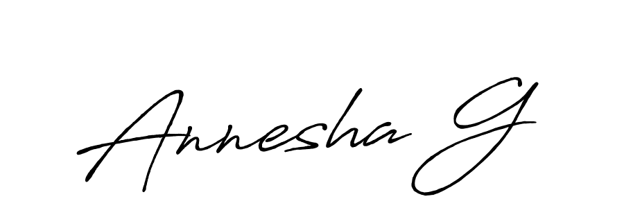 Create a beautiful signature design for name Annesha G. With this signature (Antro_Vectra_Bolder) fonts, you can make a handwritten signature for free. Annesha G signature style 7 images and pictures png