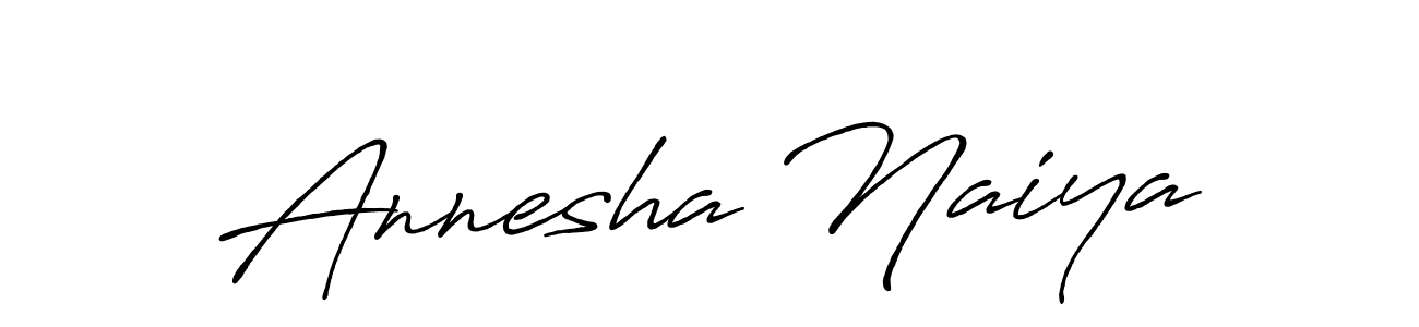 Also we have Annesha Naiya name is the best signature style. Create professional handwritten signature collection using Antro_Vectra_Bolder autograph style. Annesha Naiya signature style 7 images and pictures png