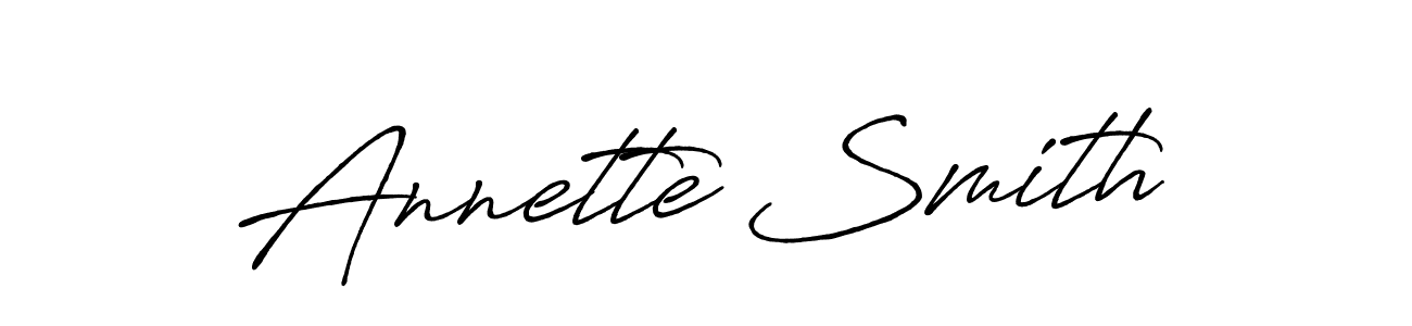 How to make Annette Smith name signature. Use Antro_Vectra_Bolder style for creating short signs online. This is the latest handwritten sign. Annette Smith signature style 7 images and pictures png