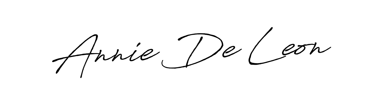 Also we have Annie De Leon name is the best signature style. Create professional handwritten signature collection using Antro_Vectra_Bolder autograph style. Annie De Leon signature style 7 images and pictures png