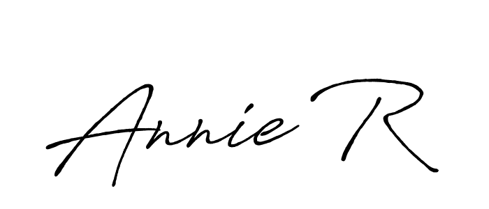 Make a beautiful signature design for name Annie R. With this signature (Antro_Vectra_Bolder) style, you can create a handwritten signature for free. Annie R signature style 7 images and pictures png