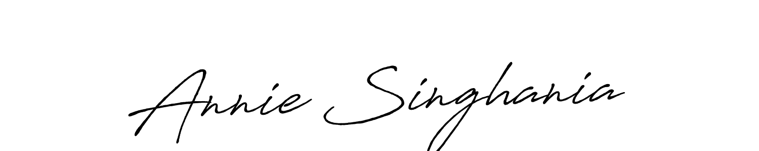 Make a short Annie Singhania signature style. Manage your documents anywhere anytime using Antro_Vectra_Bolder. Create and add eSignatures, submit forms, share and send files easily. Annie Singhania signature style 7 images and pictures png