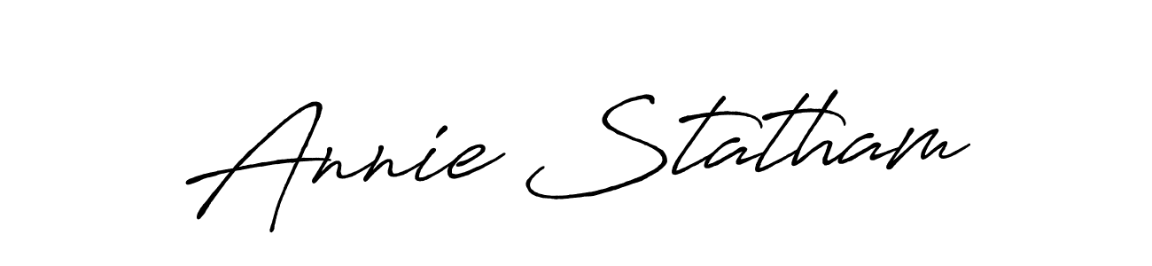 Annie Statham stylish signature style. Best Handwritten Sign (Antro_Vectra_Bolder) for my name. Handwritten Signature Collection Ideas for my name Annie Statham. Annie Statham signature style 7 images and pictures png