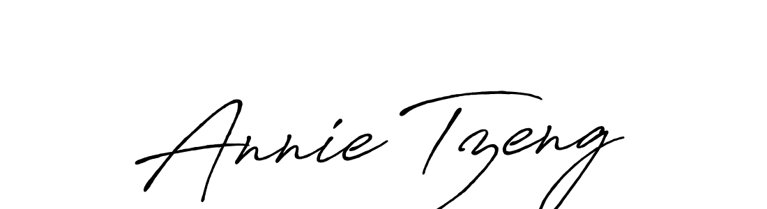 How to make Annie Tzeng name signature. Use Antro_Vectra_Bolder style for creating short signs online. This is the latest handwritten sign. Annie Tzeng signature style 7 images and pictures png