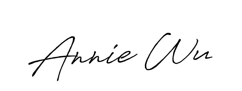 if you are searching for the best signature style for your name Annie Wu. so please give up your signature search. here we have designed multiple signature styles  using Antro_Vectra_Bolder. Annie Wu signature style 7 images and pictures png