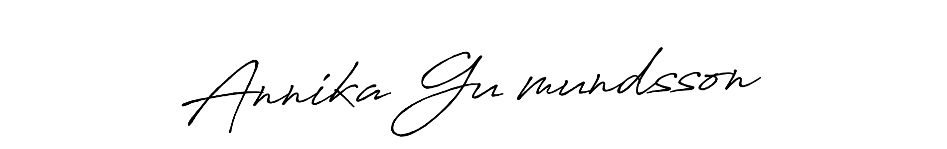 Create a beautiful signature design for name Annika Guðmundsson. With this signature (Antro_Vectra_Bolder) fonts, you can make a handwritten signature for free. Annika Guðmundsson signature style 7 images and pictures png