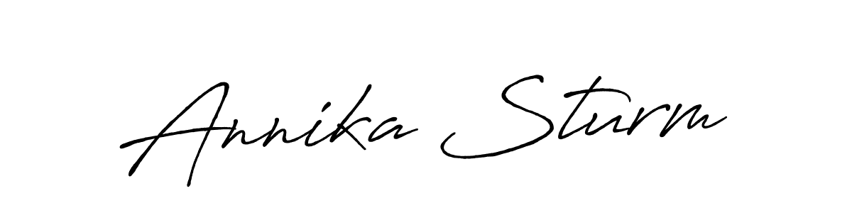 Make a beautiful signature design for name Annika Sturm. With this signature (Antro_Vectra_Bolder) style, you can create a handwritten signature for free. Annika Sturm signature style 7 images and pictures png