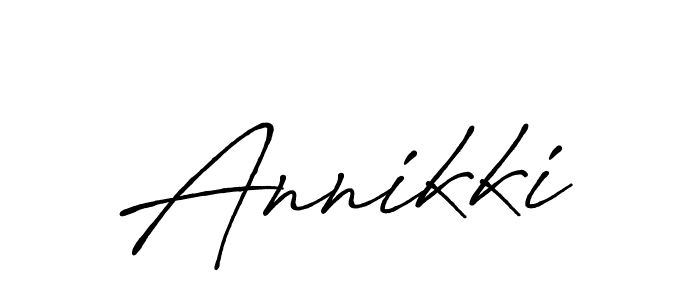 Create a beautiful signature design for name Annikki. With this signature (Antro_Vectra_Bolder) fonts, you can make a handwritten signature for free. Annikki signature style 7 images and pictures png