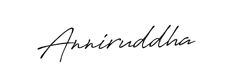 Use a signature maker to create a handwritten signature online. With this signature software, you can design (Antro_Vectra_Bolder) your own signature for name Anniruddha. Anniruddha signature style 7 images and pictures png