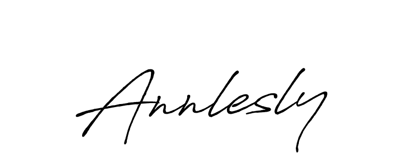 Create a beautiful signature design for name Annlesly. With this signature (Antro_Vectra_Bolder) fonts, you can make a handwritten signature for free. Annlesly signature style 7 images and pictures png