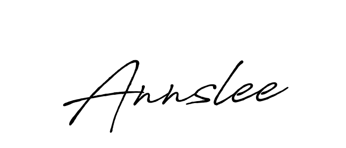 Use a signature maker to create a handwritten signature online. With this signature software, you can design (Antro_Vectra_Bolder) your own signature for name Annslee. Annslee signature style 7 images and pictures png