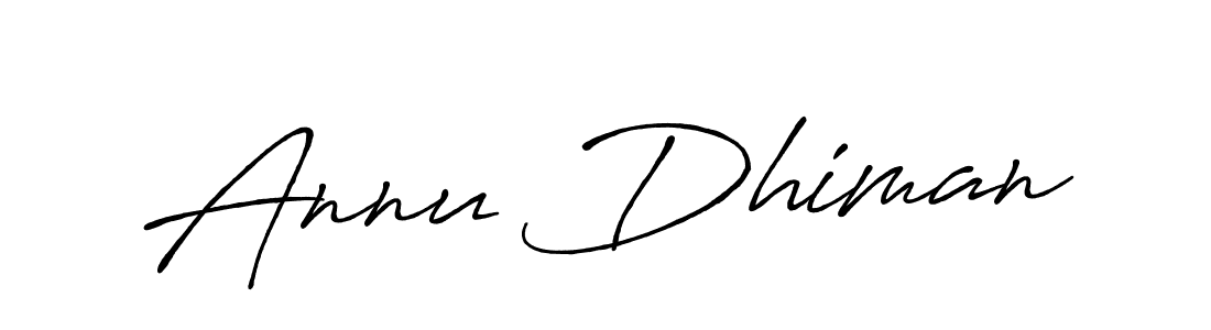 How to make Annu Dhiman signature? Antro_Vectra_Bolder is a professional autograph style. Create handwritten signature for Annu Dhiman name. Annu Dhiman signature style 7 images and pictures png