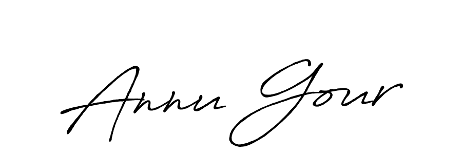 Annu Gour stylish signature style. Best Handwritten Sign (Antro_Vectra_Bolder) for my name. Handwritten Signature Collection Ideas for my name Annu Gour. Annu Gour signature style 7 images and pictures png