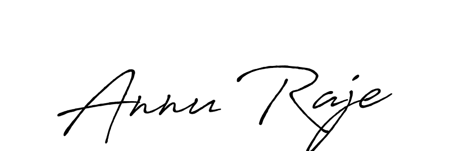 Antro_Vectra_Bolder is a professional signature style that is perfect for those who want to add a touch of class to their signature. It is also a great choice for those who want to make their signature more unique. Get Annu Raje name to fancy signature for free. Annu Raje signature style 7 images and pictures png