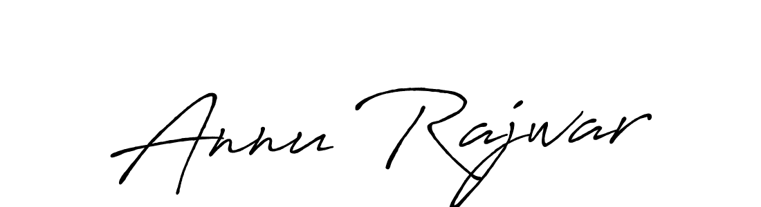 Make a beautiful signature design for name Annu Rajwar. With this signature (Antro_Vectra_Bolder) style, you can create a handwritten signature for free. Annu Rajwar signature style 7 images and pictures png