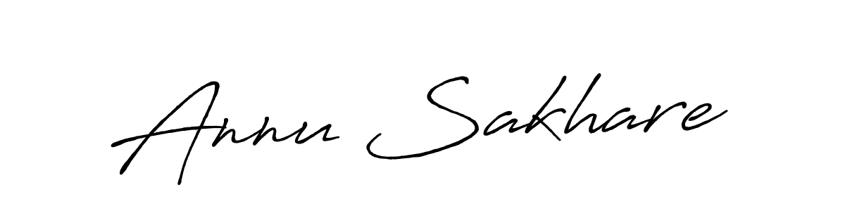 How to make Annu Sakhare name signature. Use Antro_Vectra_Bolder style for creating short signs online. This is the latest handwritten sign. Annu Sakhare signature style 7 images and pictures png