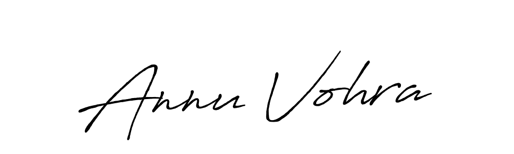 Make a beautiful signature design for name Annu Vohra. Use this online signature maker to create a handwritten signature for free. Annu Vohra signature style 7 images and pictures png