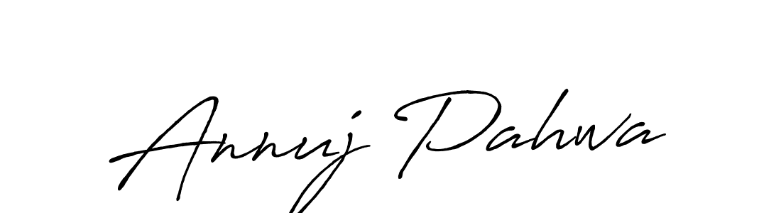 Use a signature maker to create a handwritten signature online. With this signature software, you can design (Antro_Vectra_Bolder) your own signature for name Annuj Pahwa. Annuj Pahwa signature style 7 images and pictures png