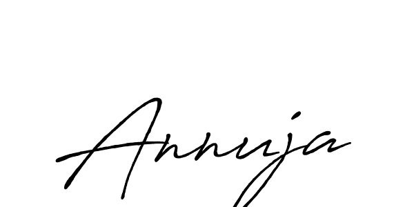 Make a beautiful signature design for name Annuja. With this signature (Antro_Vectra_Bolder) style, you can create a handwritten signature for free. Annuja signature style 7 images and pictures png