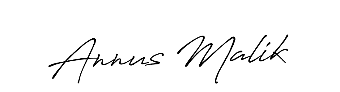 Annus Malik stylish signature style. Best Handwritten Sign (Antro_Vectra_Bolder) for my name. Handwritten Signature Collection Ideas for my name Annus Malik. Annus Malik signature style 7 images and pictures png