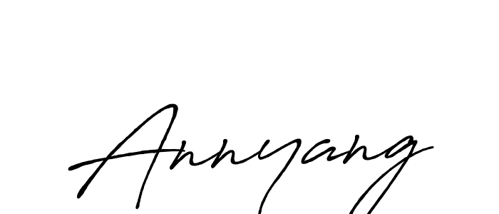 Use a signature maker to create a handwritten signature online. With this signature software, you can design (Antro_Vectra_Bolder) your own signature for name Annyang. Annyang signature style 7 images and pictures png