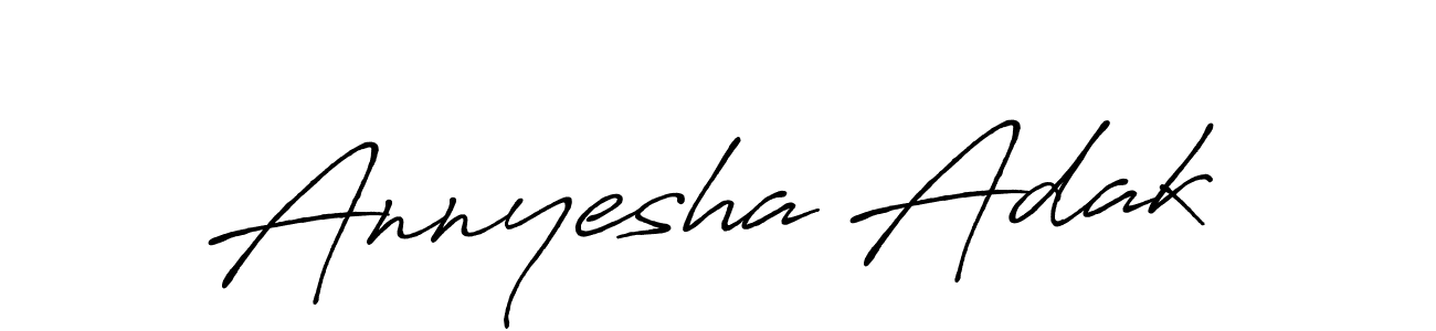 Create a beautiful signature design for name Annyesha Adak. With this signature (Antro_Vectra_Bolder) fonts, you can make a handwritten signature for free. Annyesha Adak signature style 7 images and pictures png