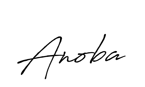 Anoba stylish signature style. Best Handwritten Sign (Antro_Vectra_Bolder) for my name. Handwritten Signature Collection Ideas for my name Anoba. Anoba signature style 7 images and pictures png