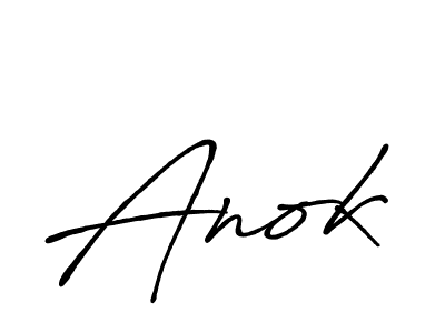 Anok stylish signature style. Best Handwritten Sign (Antro_Vectra_Bolder) for my name. Handwritten Signature Collection Ideas for my name Anok. Anok signature style 7 images and pictures png