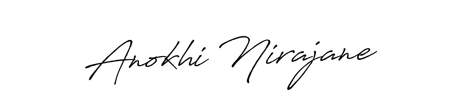Make a beautiful signature design for name Anokhi Nirajane. With this signature (Antro_Vectra_Bolder) style, you can create a handwritten signature for free. Anokhi Nirajane signature style 7 images and pictures png