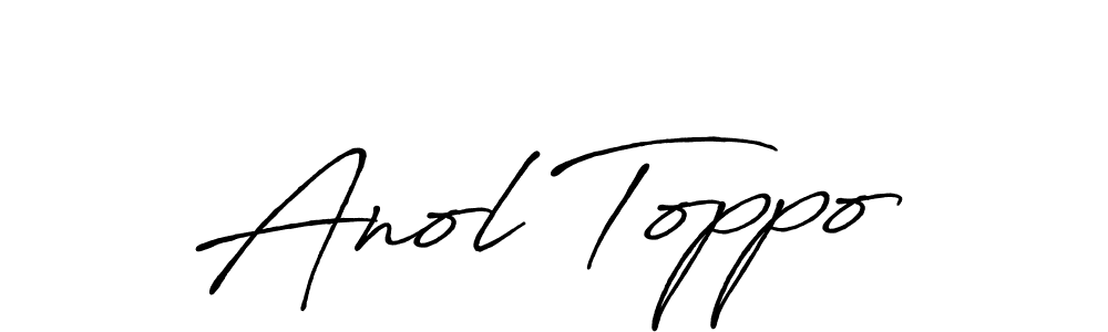 Also we have Anol Toppo name is the best signature style. Create professional handwritten signature collection using Antro_Vectra_Bolder autograph style. Anol Toppo signature style 7 images and pictures png