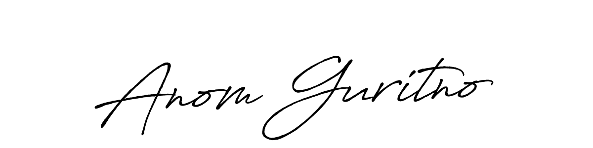 Make a beautiful signature design for name Anom Guritno. With this signature (Antro_Vectra_Bolder) style, you can create a handwritten signature for free. Anom Guritno signature style 7 images and pictures png