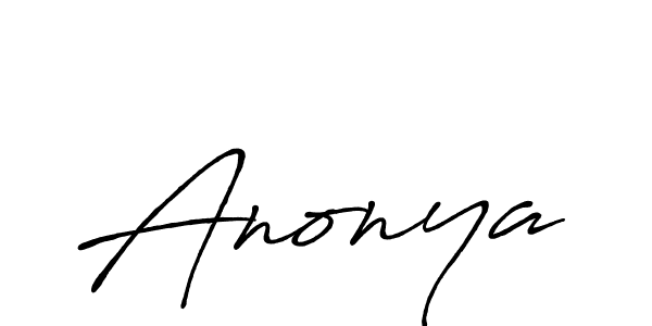 How to make Anonya name signature. Use Antro_Vectra_Bolder style for creating short signs online. This is the latest handwritten sign. Anonya signature style 7 images and pictures png