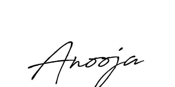 Make a beautiful signature design for name Anooja. With this signature (Antro_Vectra_Bolder) style, you can create a handwritten signature for free. Anooja signature style 7 images and pictures png