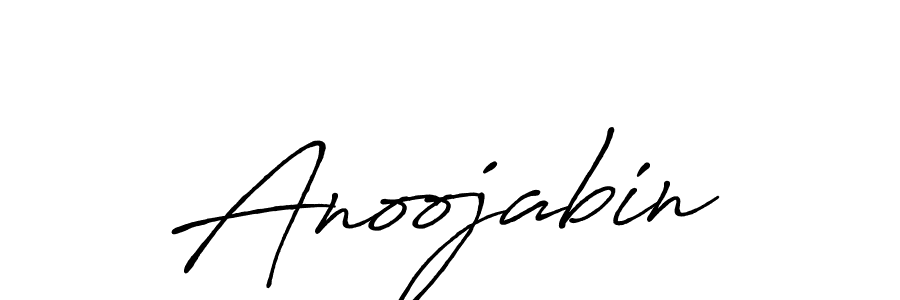 Create a beautiful signature design for name Anoojabin. With this signature (Antro_Vectra_Bolder) fonts, you can make a handwritten signature for free. Anoojabin signature style 7 images and pictures png