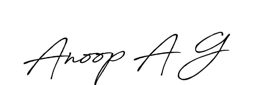 Also You can easily find your signature by using the search form. We will create Anoop A G name handwritten signature images for you free of cost using Antro_Vectra_Bolder sign style. Anoop A G signature style 7 images and pictures png