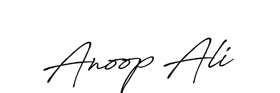 Use a signature maker to create a handwritten signature online. With this signature software, you can design (Antro_Vectra_Bolder) your own signature for name Anoop Ali. Anoop Ali signature style 7 images and pictures png