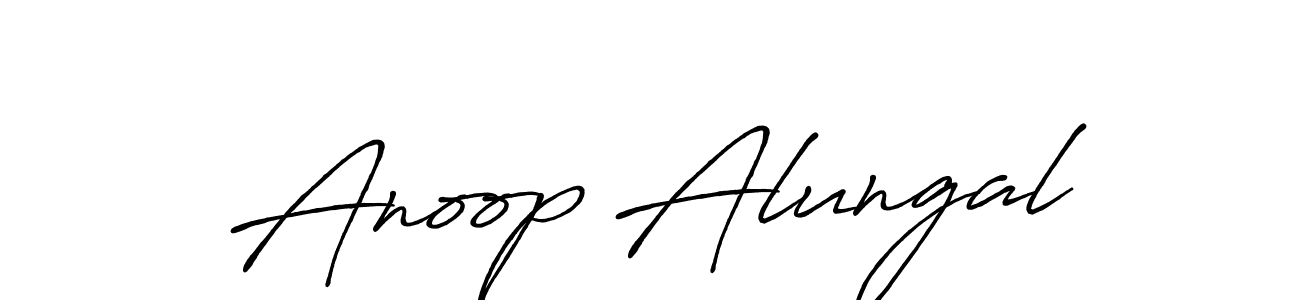 Design your own signature with our free online signature maker. With this signature software, you can create a handwritten (Antro_Vectra_Bolder) signature for name Anoop Alungal. Anoop Alungal signature style 7 images and pictures png