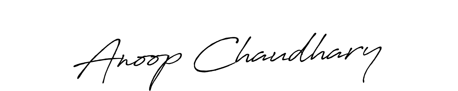 Also we have Anoop Chaudhary name is the best signature style. Create professional handwritten signature collection using Antro_Vectra_Bolder autograph style. Anoop Chaudhary signature style 7 images and pictures png