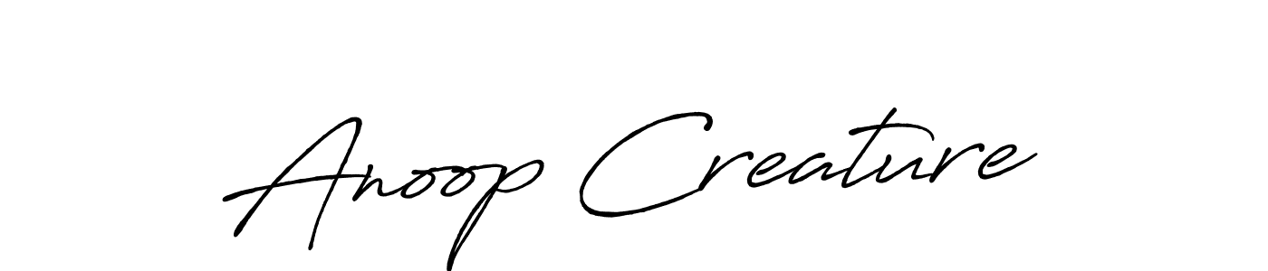 It looks lik you need a new signature style for name Anoop Creature. Design unique handwritten (Antro_Vectra_Bolder) signature with our free signature maker in just a few clicks. Anoop Creature signature style 7 images and pictures png
