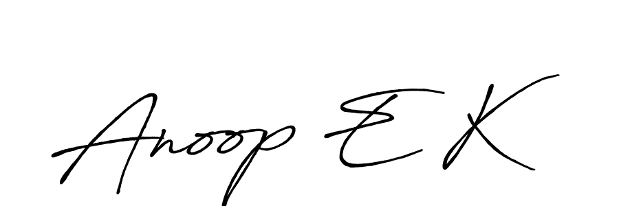 Create a beautiful signature design for name Anoop E K. With this signature (Antro_Vectra_Bolder) fonts, you can make a handwritten signature for free. Anoop E K signature style 7 images and pictures png