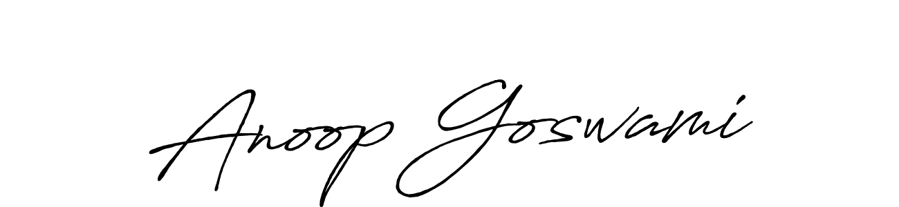 Make a beautiful signature design for name Anoop Goswami. With this signature (Antro_Vectra_Bolder) style, you can create a handwritten signature for free. Anoop Goswami signature style 7 images and pictures png