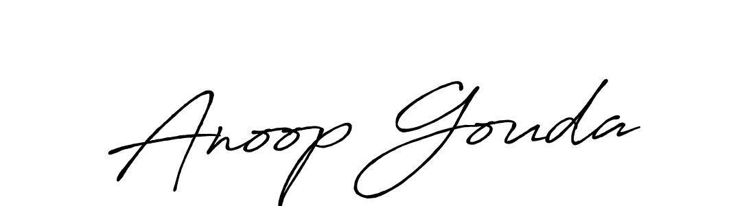 Also we have Anoop Gouda name is the best signature style. Create professional handwritten signature collection using Antro_Vectra_Bolder autograph style. Anoop Gouda signature style 7 images and pictures png