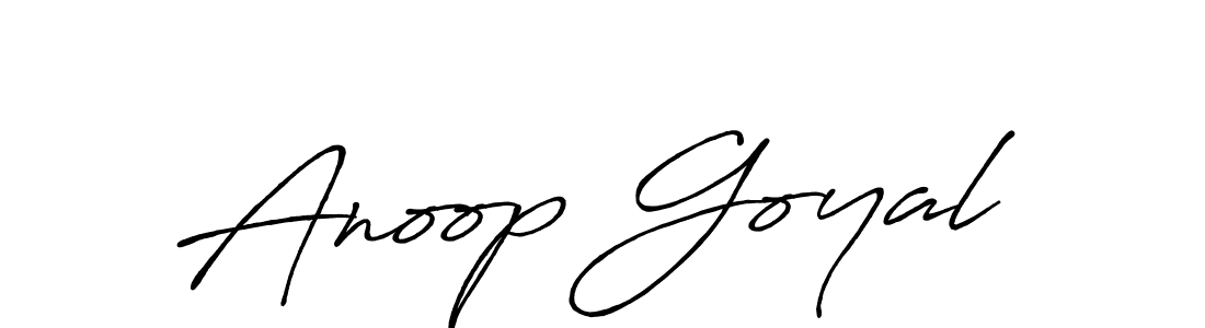 Design your own signature with our free online signature maker. With this signature software, you can create a handwritten (Antro_Vectra_Bolder) signature for name Anoop Goyal. Anoop Goyal signature style 7 images and pictures png