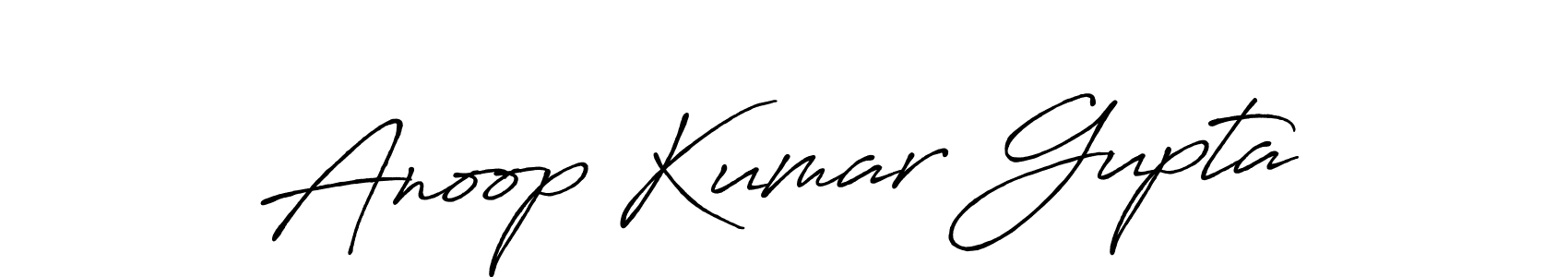 Make a beautiful signature design for name Anoop Kumar Gupta. With this signature (Antro_Vectra_Bolder) style, you can create a handwritten signature for free. Anoop Kumar Gupta signature style 7 images and pictures png