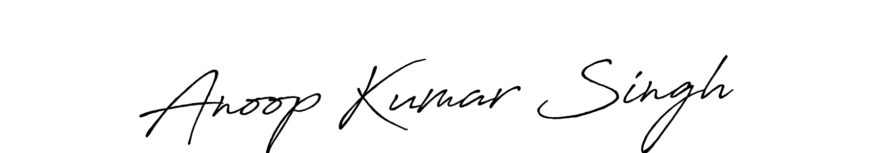 Anoop Kumar Singh stylish signature style. Best Handwritten Sign (Antro_Vectra_Bolder) for my name. Handwritten Signature Collection Ideas for my name Anoop Kumar Singh. Anoop Kumar Singh signature style 7 images and pictures png