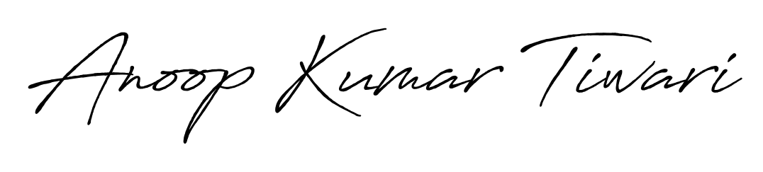 The Antro_Vectra_Bolder handwriting style adds charm and authenticity to name Anoop Kumar Tiwari. A wonderful choice for personal thank-you notes. Anoop Kumar Tiwari signature style 7 images and pictures png