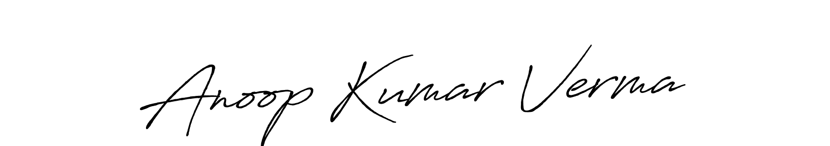 Use a signature maker to create a handwritten signature online. With this signature software, you can design (Antro_Vectra_Bolder) your own signature for name Anoop Kumar Verma. Anoop Kumar Verma signature style 7 images and pictures png