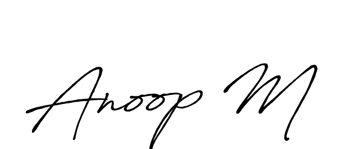 Similarly Antro_Vectra_Bolder is the best handwritten signature design. Signature creator online .You can use it as an online autograph creator for name Anoop M. Anoop M signature style 7 images and pictures png