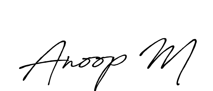 Similarly Antro_Vectra_Bolder is the best handwritten signature design. Signature creator online .You can use it as an online autograph creator for name Anoop M. Anoop M signature style 7 images and pictures png